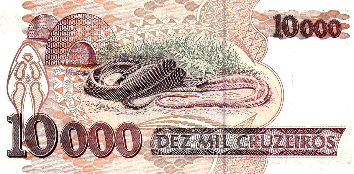10 000 крузейро Бразилии 1992 10 000 крузейро Бразилии 1992