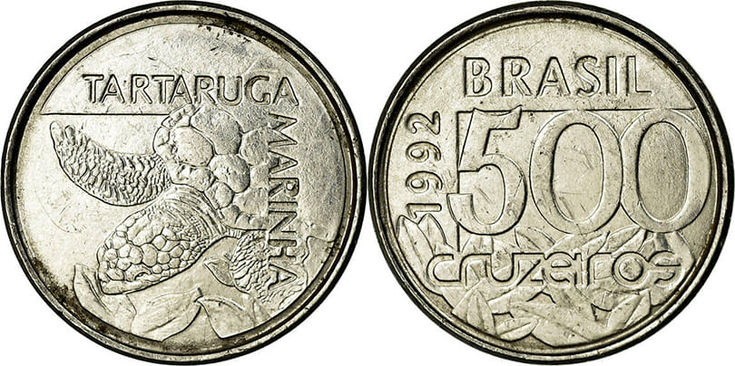 500 крузейро, Бразилия, 1992. 500 крузейро, Бразилия, 1992.