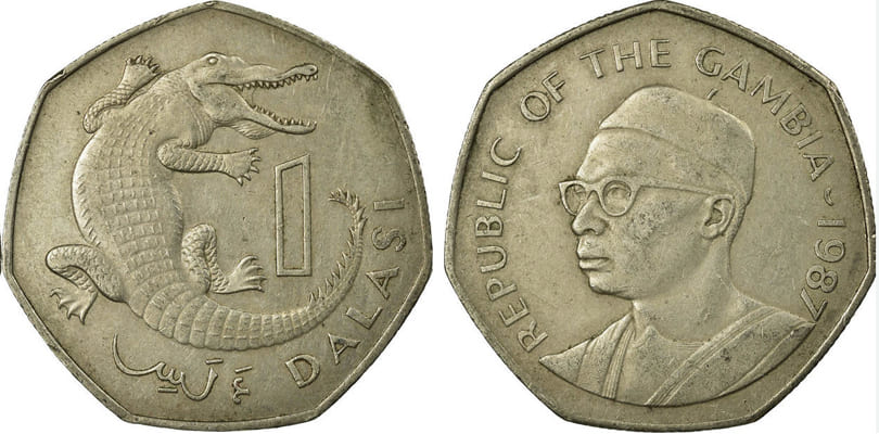 1 даласи, Гамбия 1987. 1 даласи, Гамбия 1987.