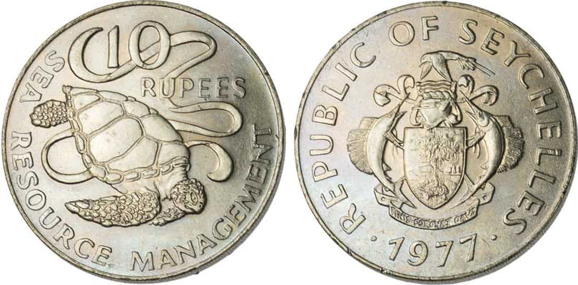 10 рупий, Сейшельские Острова, 1977 10 рупий, Сейшельские Острова, 1977
